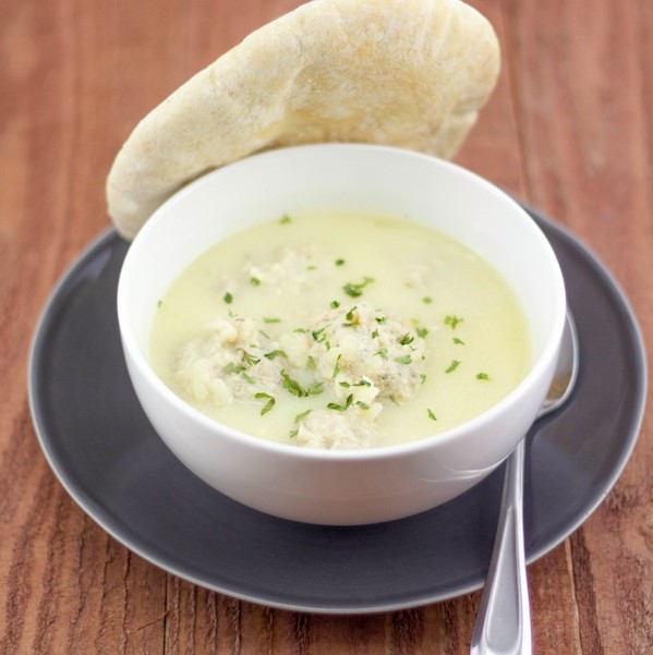 Greek Meatball Soup | Youvarlakia Avgolemono