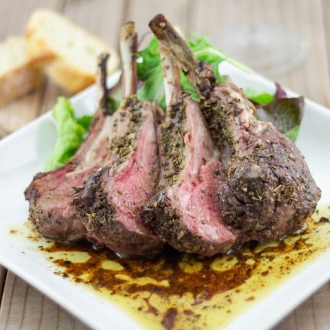 Baked lamb and oregano