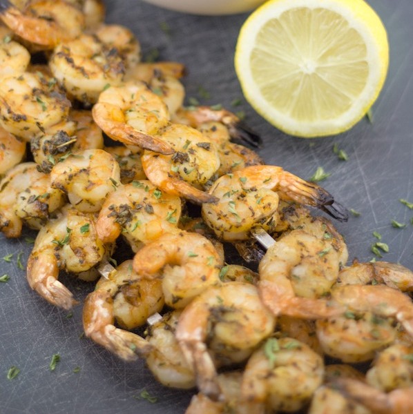 Grilled Shrimp with Lemon and Oregano