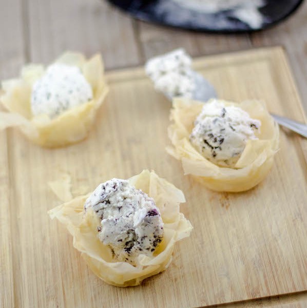 Phyllo Cups With Ice Cream
