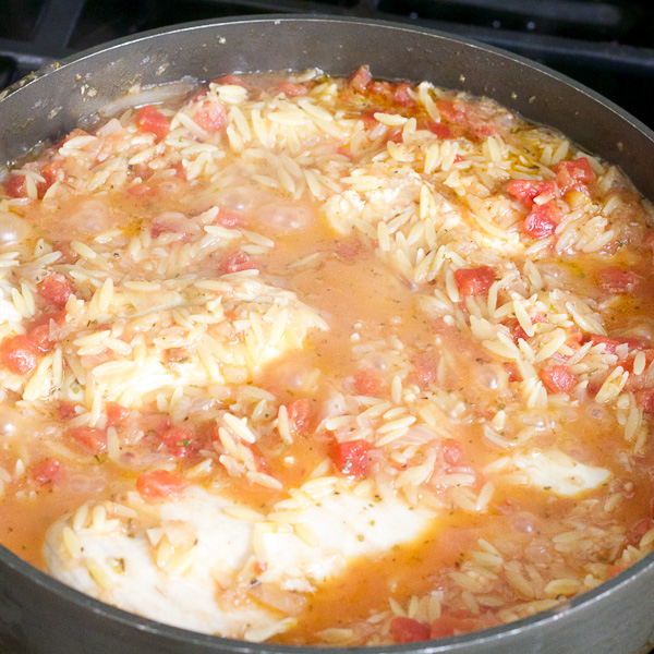 chicken tomatoes and orzo