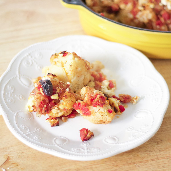 Cauliflower With Tomatoes and Feta