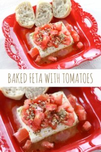 Baked Feta With Tomatoes Recipe | A delicious and healthy Greek recipe - Mediterranean friendly!