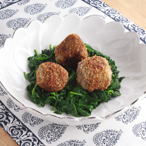 Almond Panko Crusted Lamb Meatballs