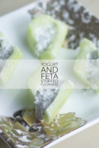 Stuffed Cucumbers With Feta and Greek Yogurt. A healthy Mediterranean diet snack that's easy to make. Perfect for anyone looking to eat healthy.