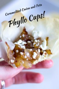Caramelized Onions with feta wrapped in delicious buttery phyllo phyllo